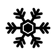 Obraz premium Vector illustration of simple black snowflake isolated on white background vector illustration