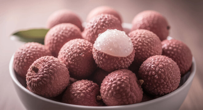fresh lychee fruit