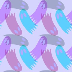 Halloween ghost seamless cute cartoon pattern for wrapping paper and fabrics