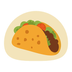 Fresh taco wrap with tasty fillings