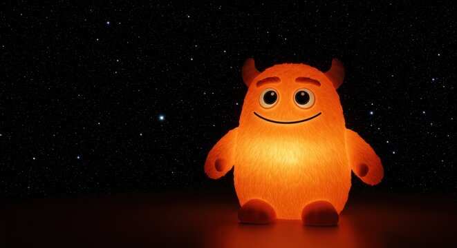 Orange monster night light