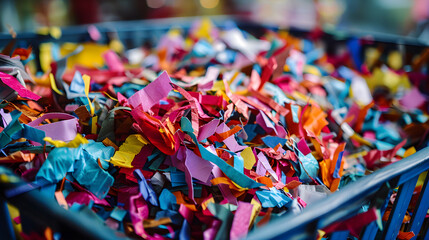 Fototapeta premium Colorful Origami Paper Scraps