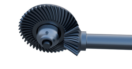 close up view of differential gear; ring gear assembly; Power transmission gear; Industrial Bevel...
