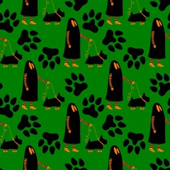 Halloween ghost seamless cute cartoon pattern for wrapping paper and fabrics