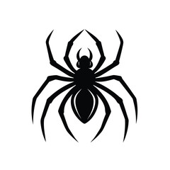 black spider isolated on white spider-silhouette-vector-on-white-background