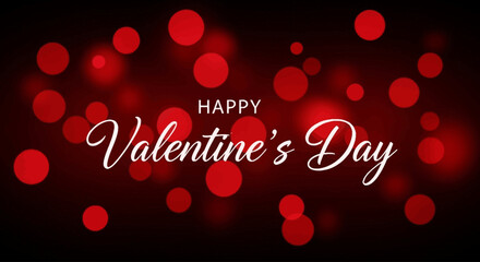 A vibrant red background with happy Valentine's day typography