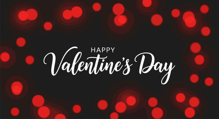 A vibrant red background with happy Valentine's day typography