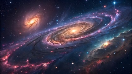 Obraz premium Fractal pattern resembling a spiral galaxy