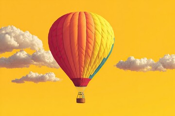 Fototapeta premium Colorful Hot Air Balloon in the Sky