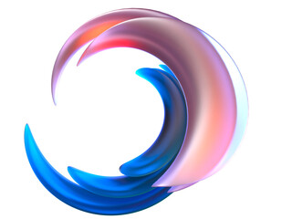 abstract chromatic swirl vivid blend of colors blue, pink, purple, red render