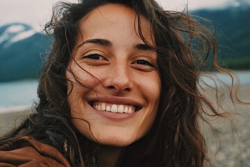 Smiling Woman Outdoors