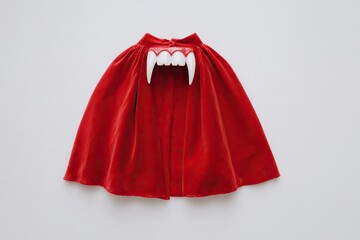 Red Vampire Cape With Fangs