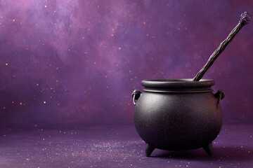 Mystical Cauldron with Dark Wand