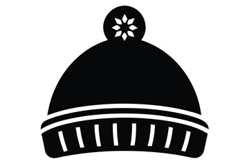 Fototapeta premium winter hat vector icon