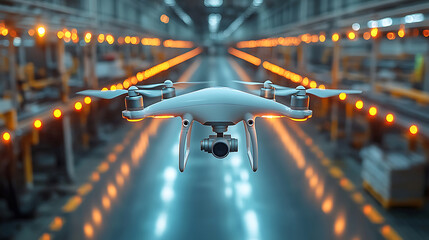 Drone Inspection of Modern Factory Production Line