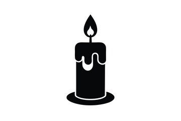 Obraz premium candle with dripping wax vector icon