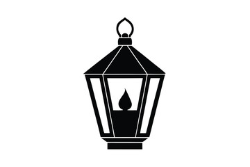 candle lantern vector icon