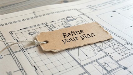 Refine Your Plan Tag on Architectural Blueprint for Construction Project