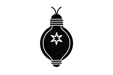 christmas light bulb vector icon