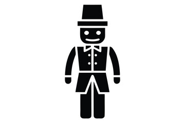 christmas nutcracker vector icon