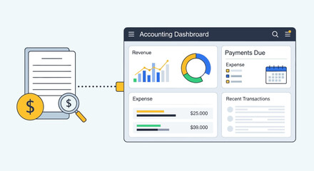 Modern Accounting Dashboard For Financial Business Strategy Analysis