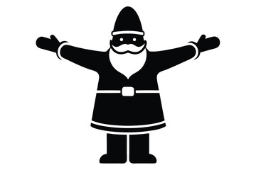 santa with open arms vector icon