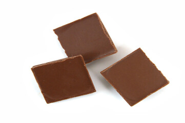 Chocolate candy isolated on white background