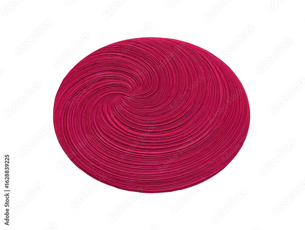 Poster vibrant circular design featuring swirling lines in rich magenta hue, creating dynamic and visually 