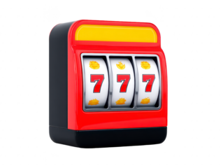 Vibrant slot machine featuring three spinning reels, each displaying iconic number seven and various fruit symbols. This colorful design evokes excitement and anticipation, perfect for gaming