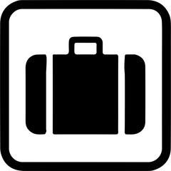 black suitcase icon