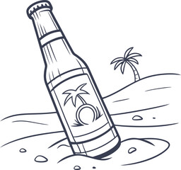 vector illustration of a bottle