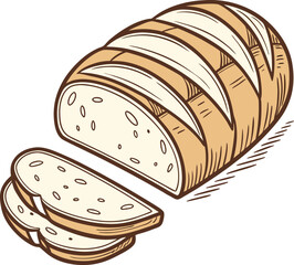 vector illustration of a bread