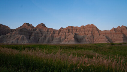 Badlands National Park, Douth Dakota, during golden hour