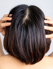 Fototapeta premium Woman's dark hair