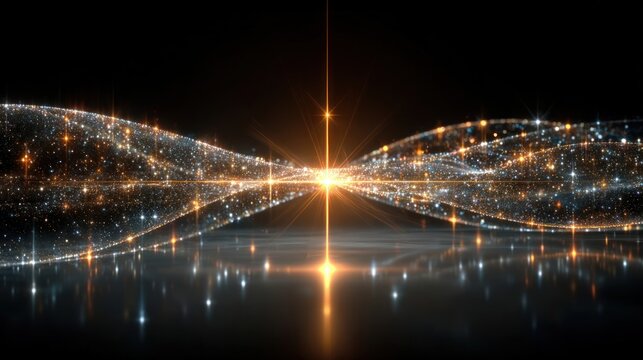 Flash light with sparkle effect glowing yellow light magic star sparks and lens flare on a transparent background perfect for highlights and special effects vector illustration - Powered by Adobe