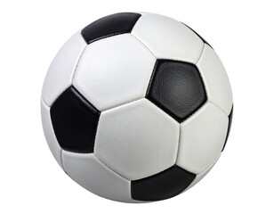 Leather Soccer Ball Isolated on White