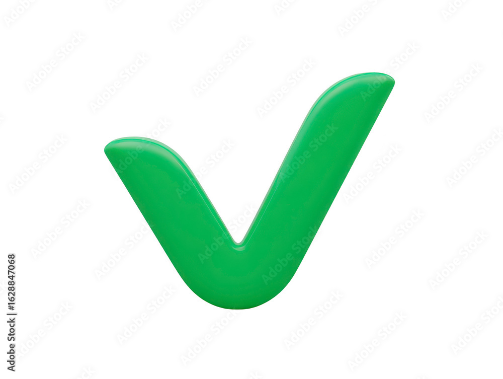 Poster vibrant green check mark symbol representing approval and positivity, ideal for use in various desig