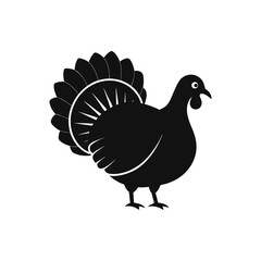Thanksgiving Turkey Silhouette Minimal Design 