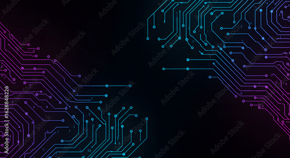 Poster abstract circuit board technology background digital network computer engineering design system 100