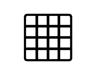 Simple grid design featuring rectangular shape with multiple squares arranged in rows and columns, ideal for various layout applications