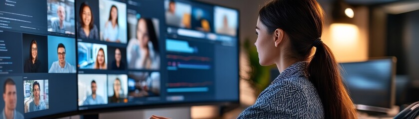 Woman on Video Conference Call,Virtual Meeting ,Remote Work