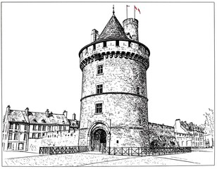 Medieval tower sketch