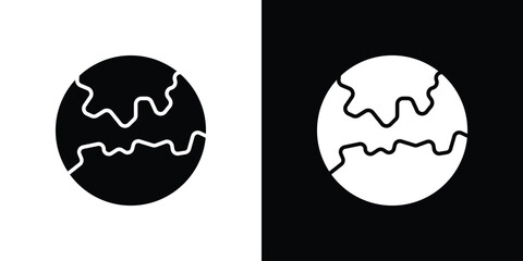 World icon flat simple. icon set in silhouette
