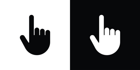 Obraz premium Cursor icon flat simple. icon set in silhouette