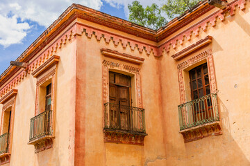 Balcones de la Ex Hacienda Molino de Flores, en Texcoco, Estado de México.