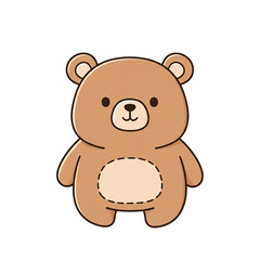 "Cartoon Teddy Bear Standing &ndash; Cute Animal Clipart for Kids and Crafts"