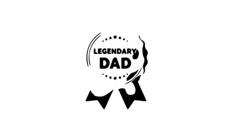 Father's day legendary dad award vector graphic design for father's day celebration and best dad gift idea template download vector