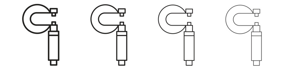 Micrometer icon design. Modern line. EPS10