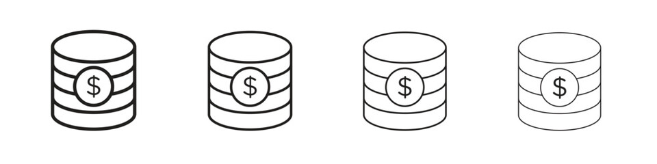 Coins icon design. Modern line. EPS10