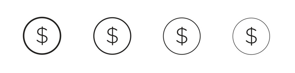 Coin icon design. Modern line. EPS10